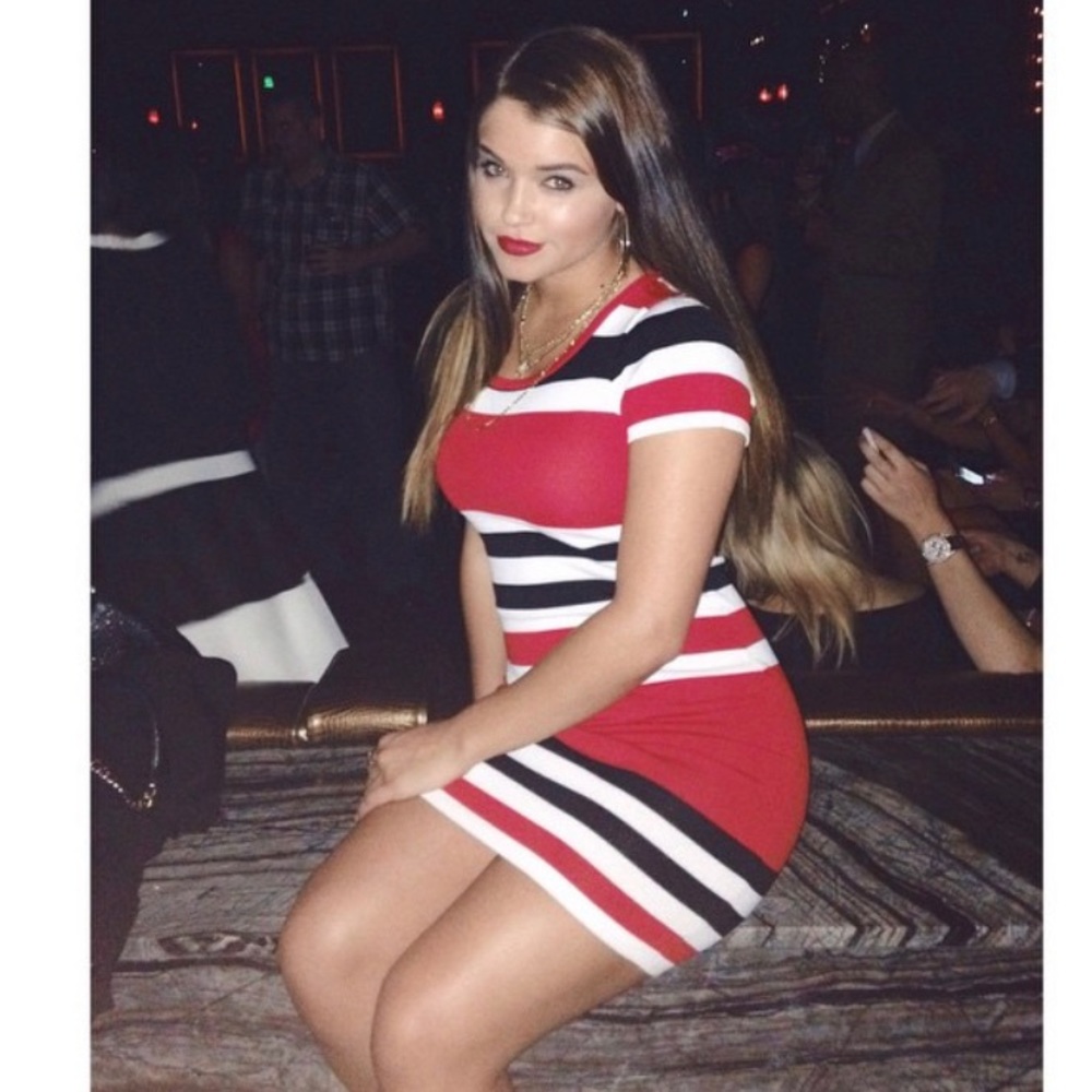 Short sleeve bandage dress
